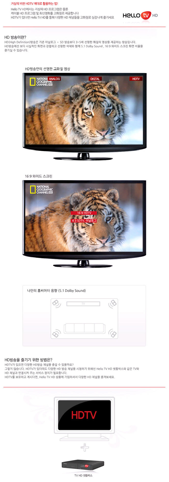 헬로 TV HD 소개 및 특장점