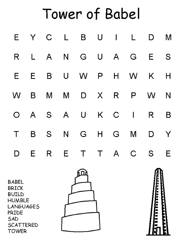 babel tower coloring pages - photo #27
