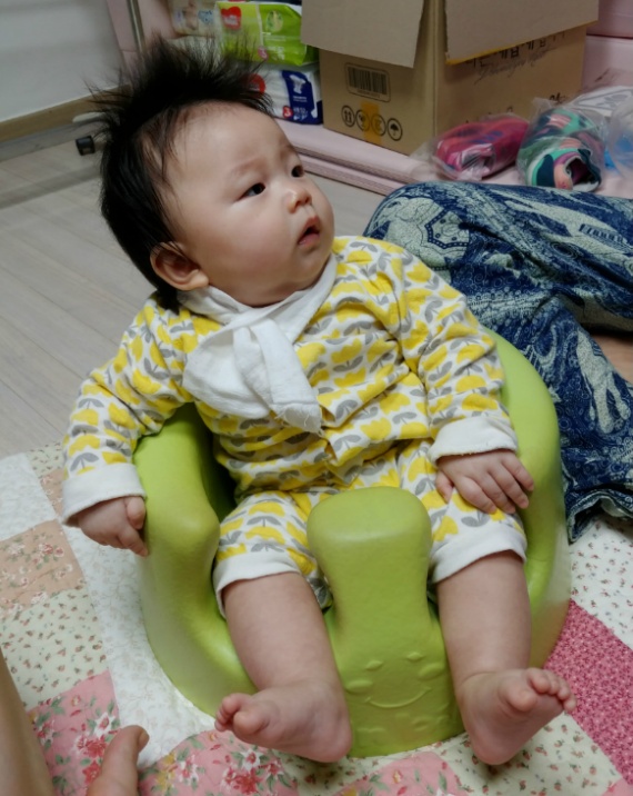 [망고맘 육아일기 생후 108일] 꿈꾸는새싹어린이집 가방, 까꿍놀이 홀릭