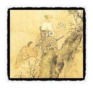 우리 미술관 옛그림 - 혜산(蕙山) 유숙(劉淑)의 화외소거(花外小車 꽃 너머 작은 수레)
